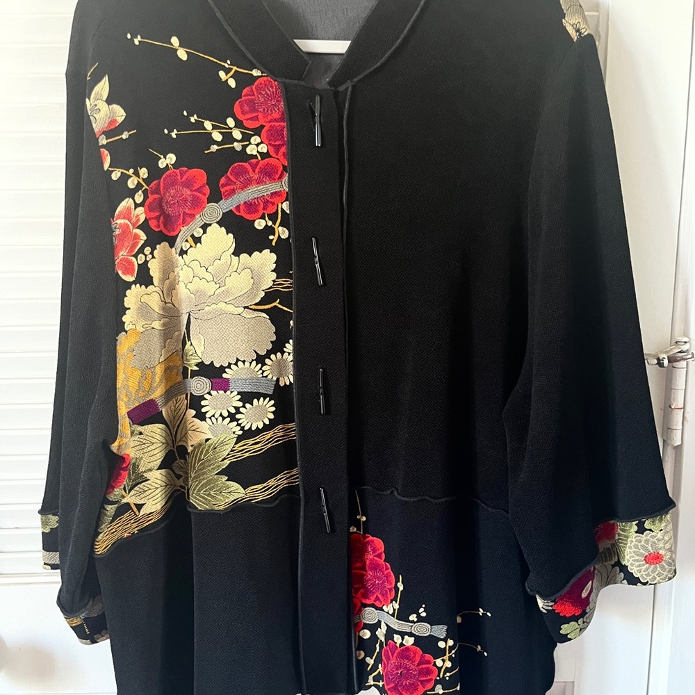 Floral Black Women's Jacket
